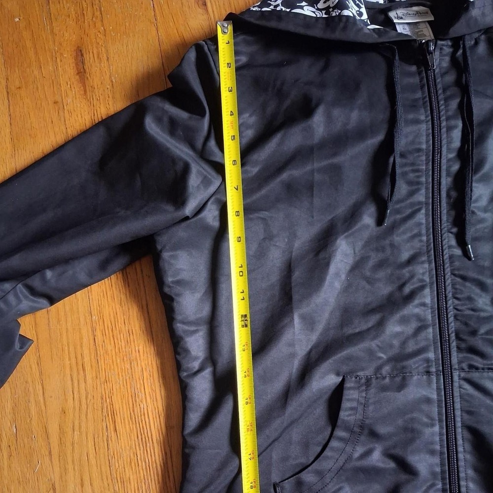 Disney Parks Jacket Mens XL Black Mickey Mouse Hooded Windbreaker Zip Up Coat - Picture 7 of 8